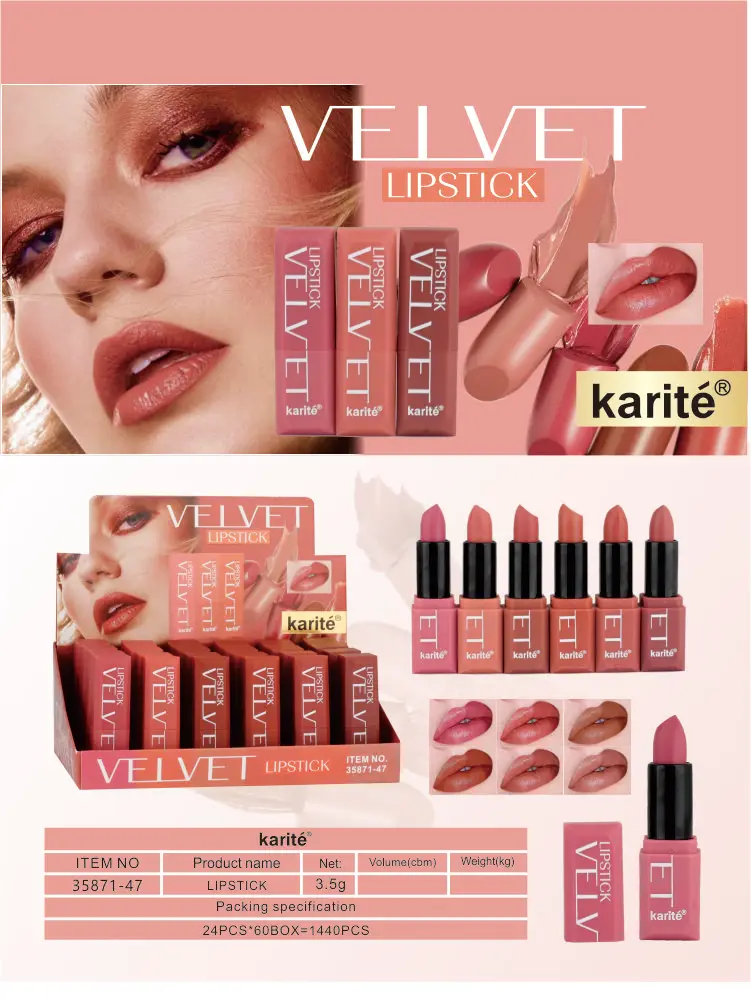 Long life High quality vegan matte lipstick new styling lipstick long lasting lipstick