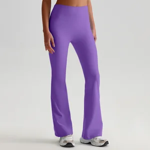 Women's High Waisted Hip Lifting Sports Pants Slim Fit Skin Friendly Running Fitness Flare Yoga Pants