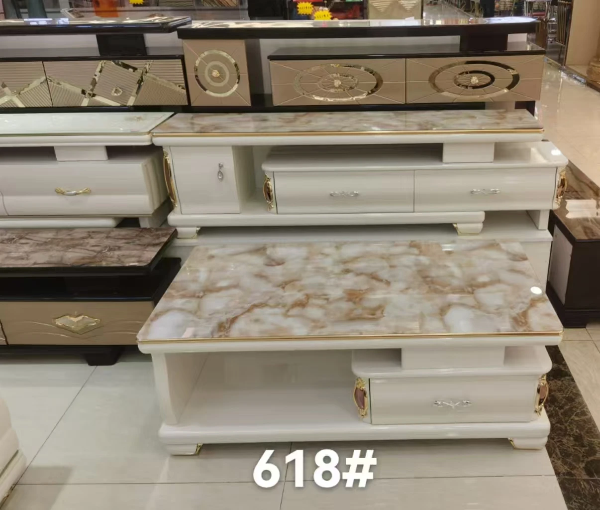 Square Coffee Center Table Set Design Wooden Living Room Factory Modern Coffe Table for the Home