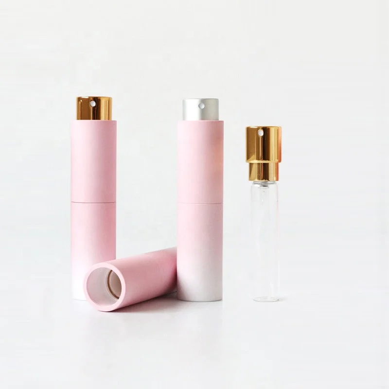 Wholesale 5ml 8ml 10ml 15ml 20ml 30ml Matte Black White Refillable Twist Spray Bottle Mini Travel Perfume Atomizer