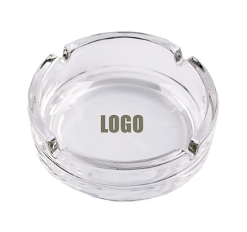 Free sample cheap wholesale personalized logo custom glass ashtray