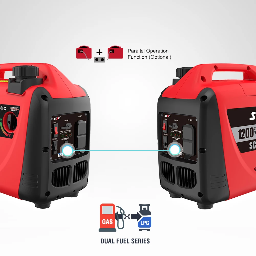 Senci Power Generator Portable Gasoline Inverter Generator 3500 Watt Gas LGP Dual Fuel Generator Optional