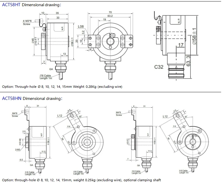 Incremental Encoder Hs Code Buy 58mm Housing Ip65 Grade 1030v Or 5v