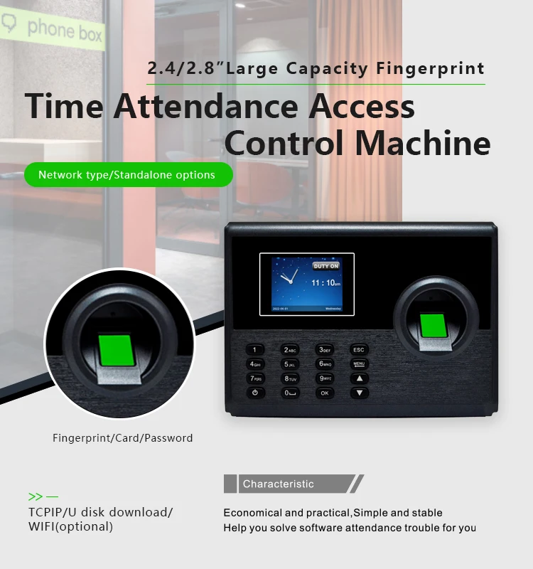 Free API Attendance System Software Staff Wireless Fingerprint Time ...