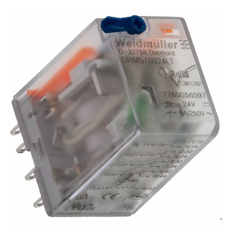 Weidmuller DRM570024LT LED Relay 7760056097 Electromagnetic Theory with Sealed Protection