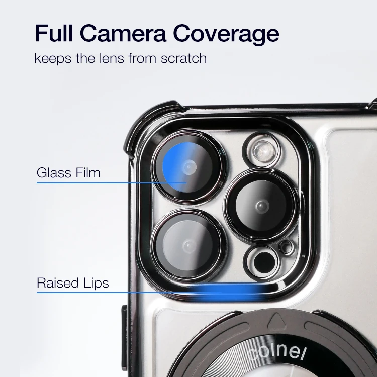 luxury enhanced shockproof transparent cell phone case Compatible with Magsafe wireless charging