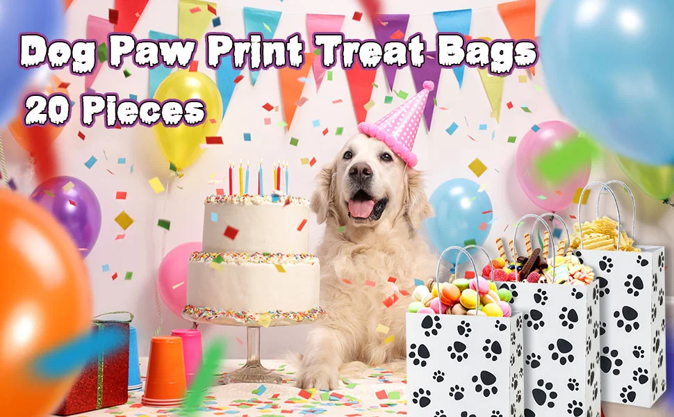 Custom Perfect Quality Puppy Dog Paw Print Treat Bags,Paper Paw Print