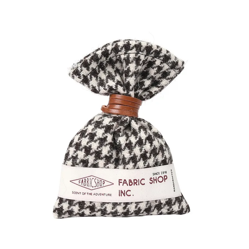 product wholesale linen scented sachet bags fragrance aroma beads scented cloth sachet premium checkered cloth orange string bag-5