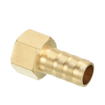 Oem Cnc Supplier Brass Barb Fitting Pipe Fittings Thread Brass Barbed Pipe Fitting Nipple Connector