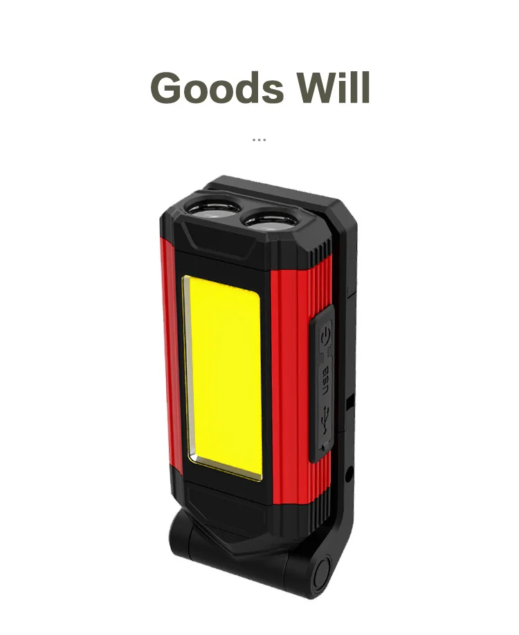 flashlight magnetic work light led new design rechargeable led working light COB portable car repair lighting