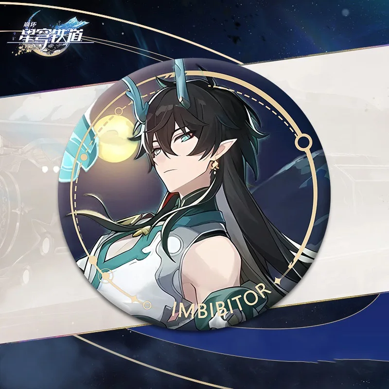 46 Designs Anime Character Logo Honkai Impact Brooch Pin Maker Fashion Jewelry Jing Yuan Seele Metal Badge Pin Spring 24 Brooch