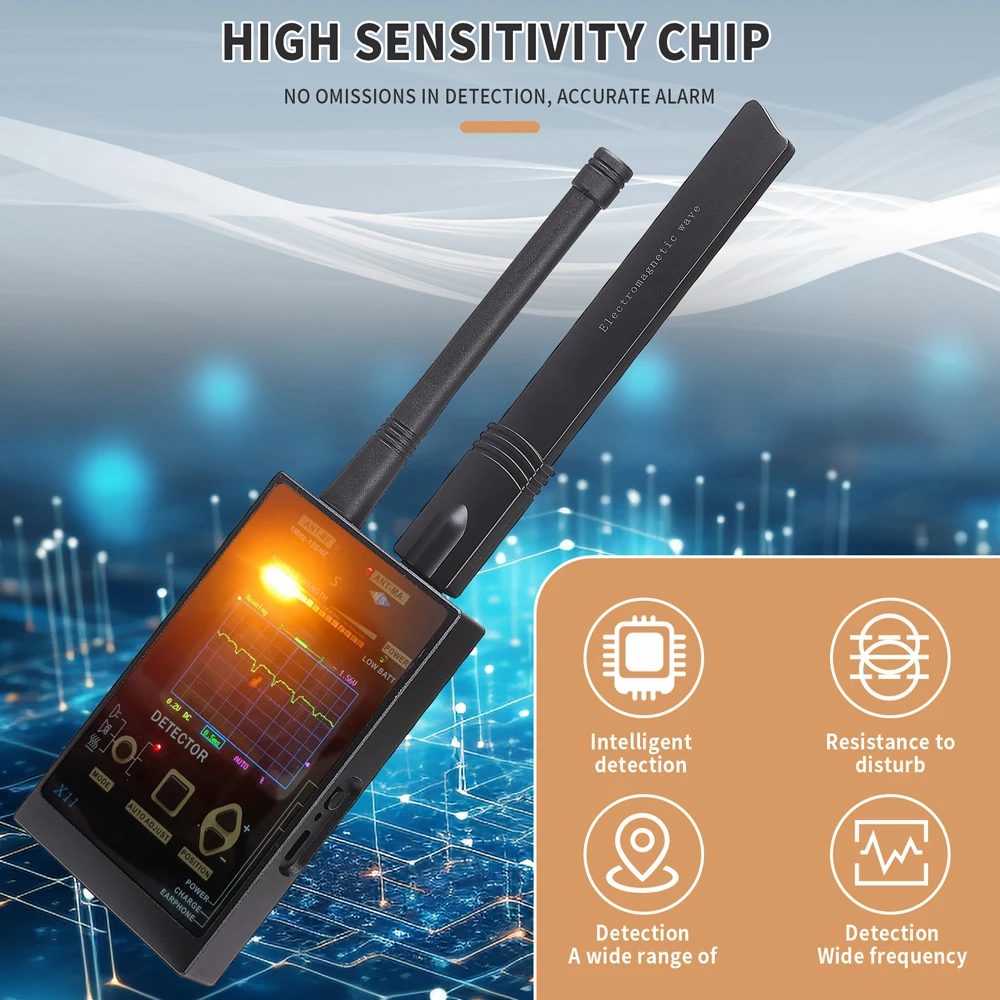 Wireless Anti-Spy RF Signal Detector Candid Camera Finder GSM Audio Protect