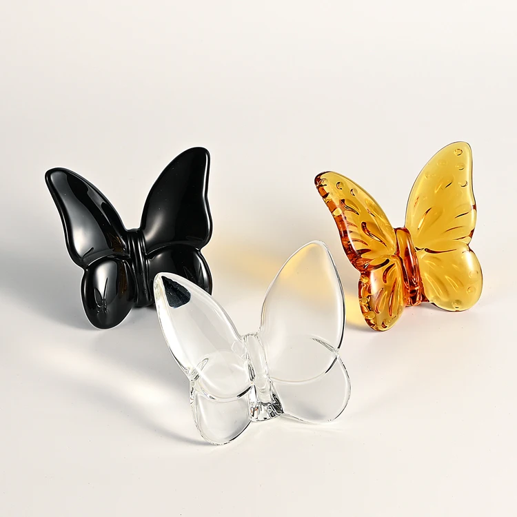 Brillante nueva figura de mariposa de cristal azul decorativa animal ornamento como regalo souvenirs