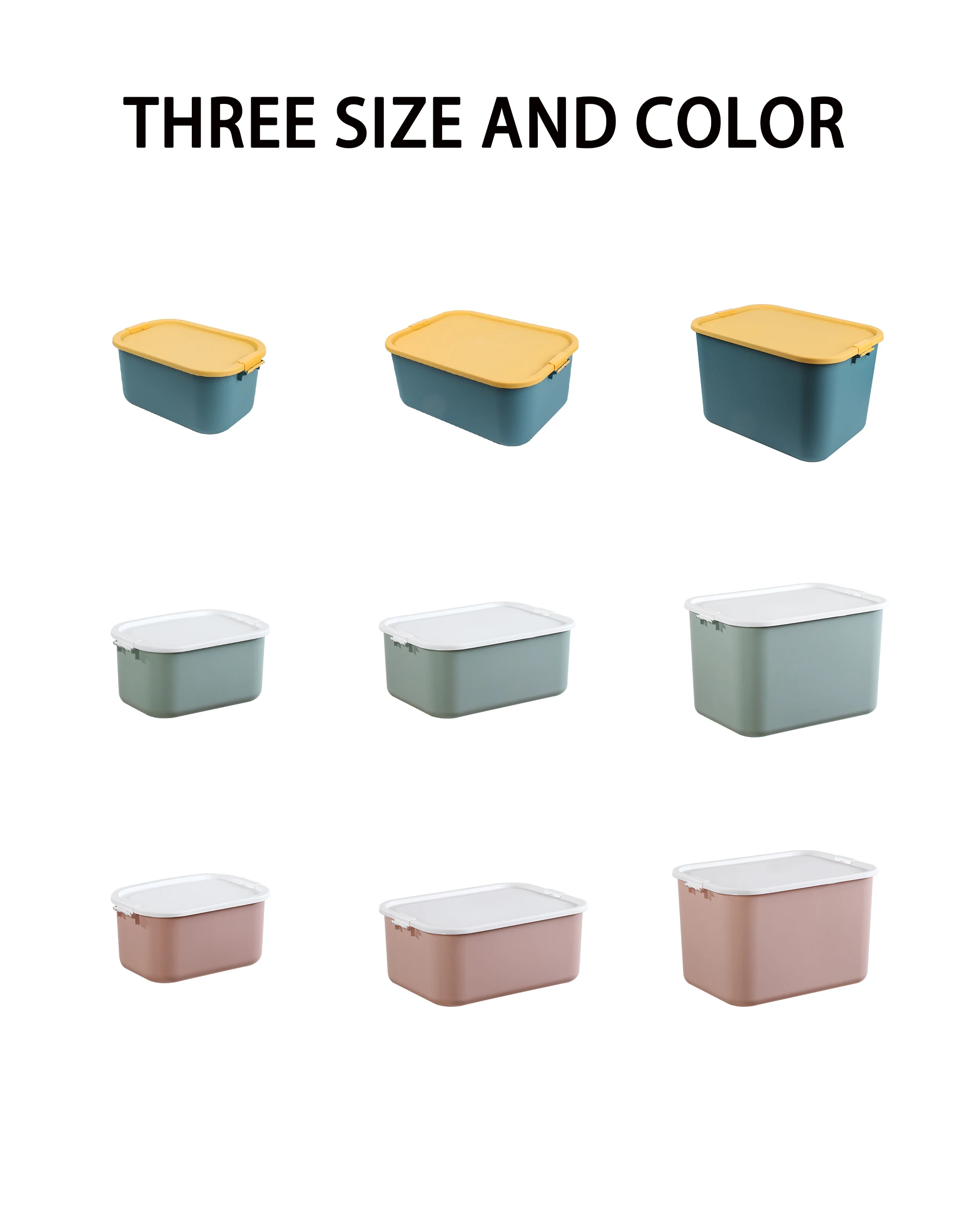 Large Capacity Sundries Container Plastic Storage Box With Lid And