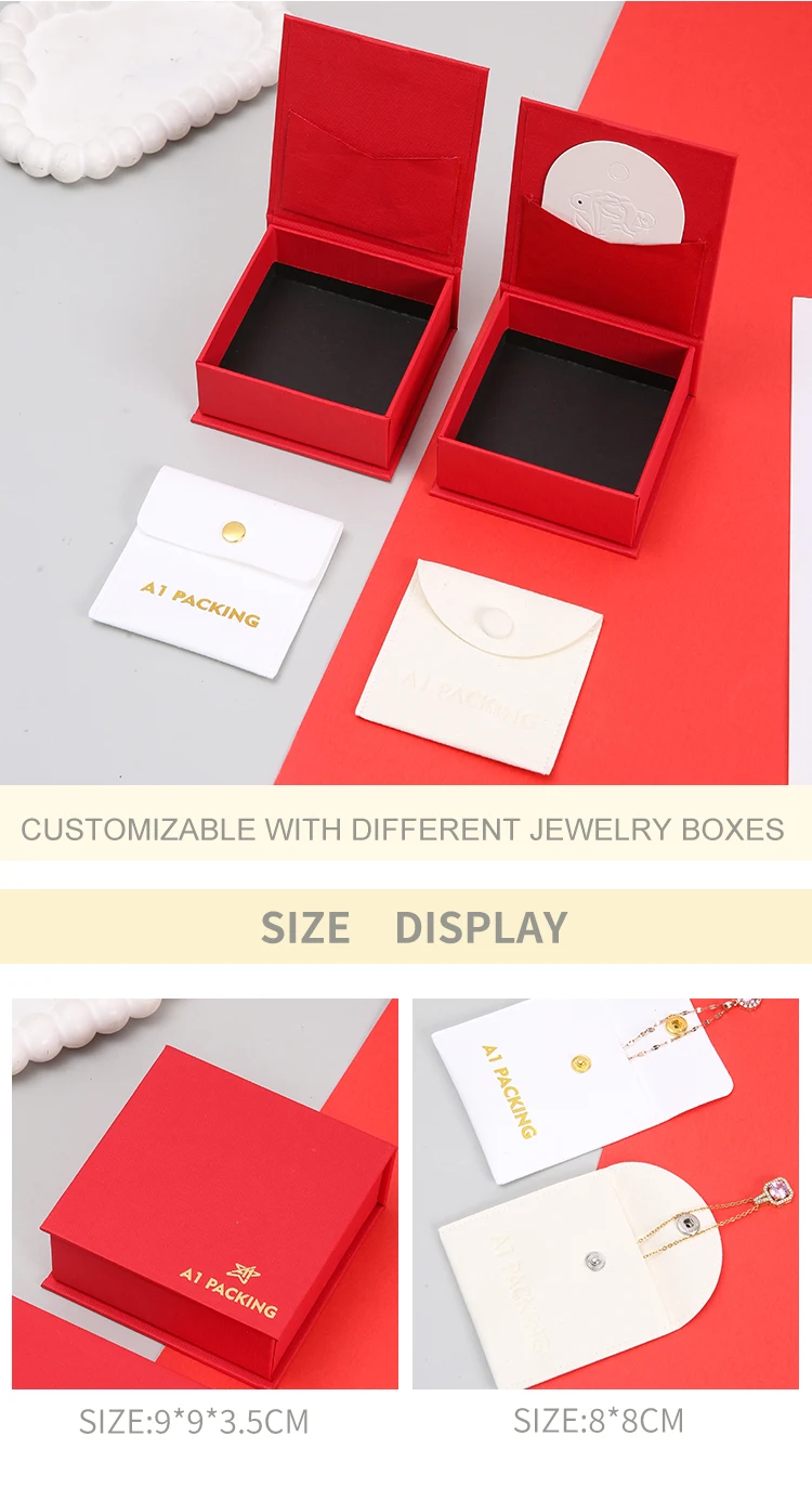 A1 Hot Stamping Custom Size Custom Shape Emboss/Deboss Logo Magnetic Jewelry Gift Box Set with Artpaper/Cardboard Materials manufacture