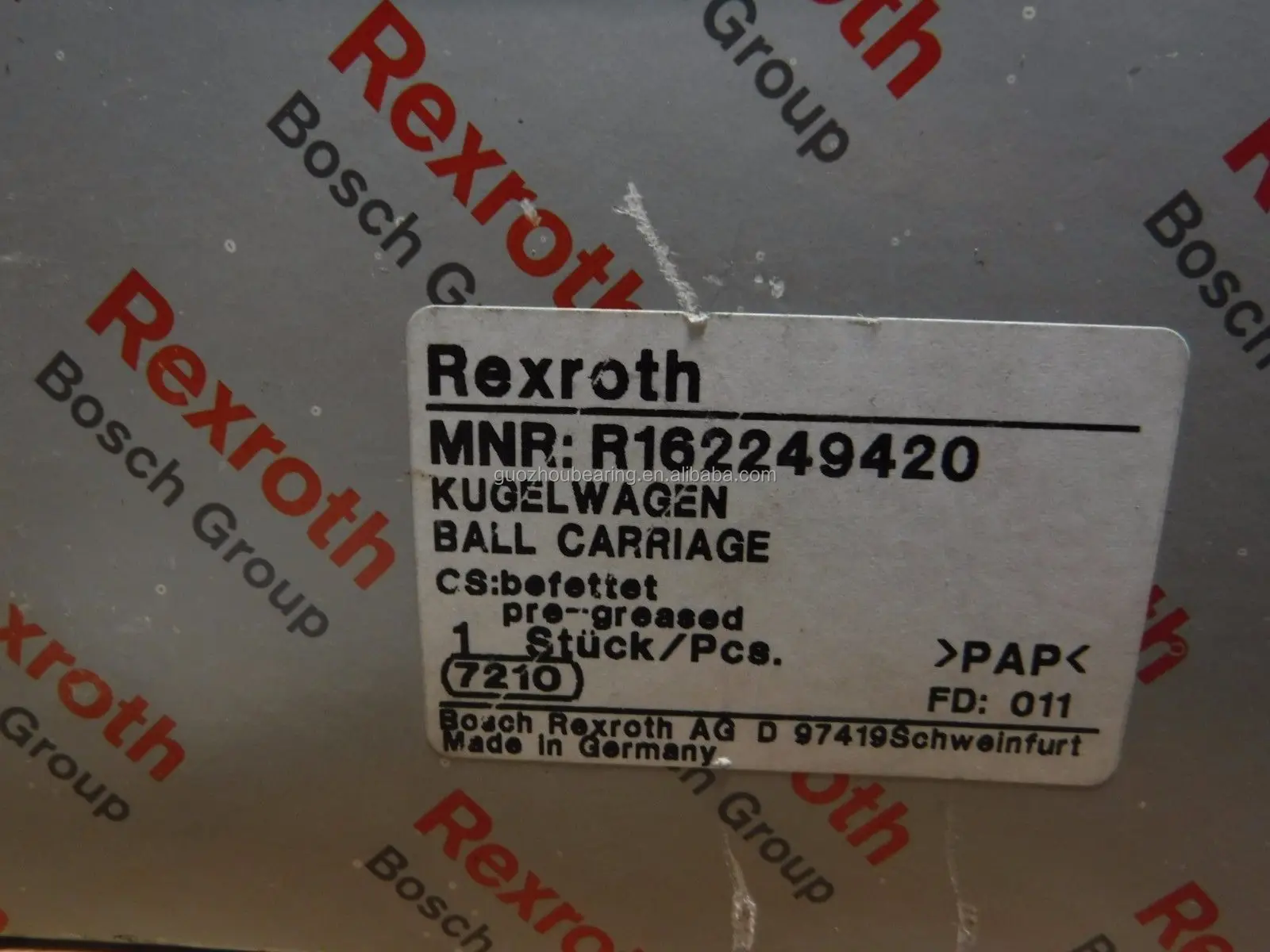 Rexroth Linear Guide Slide Carriage R162252310 - Precision CNC Parts