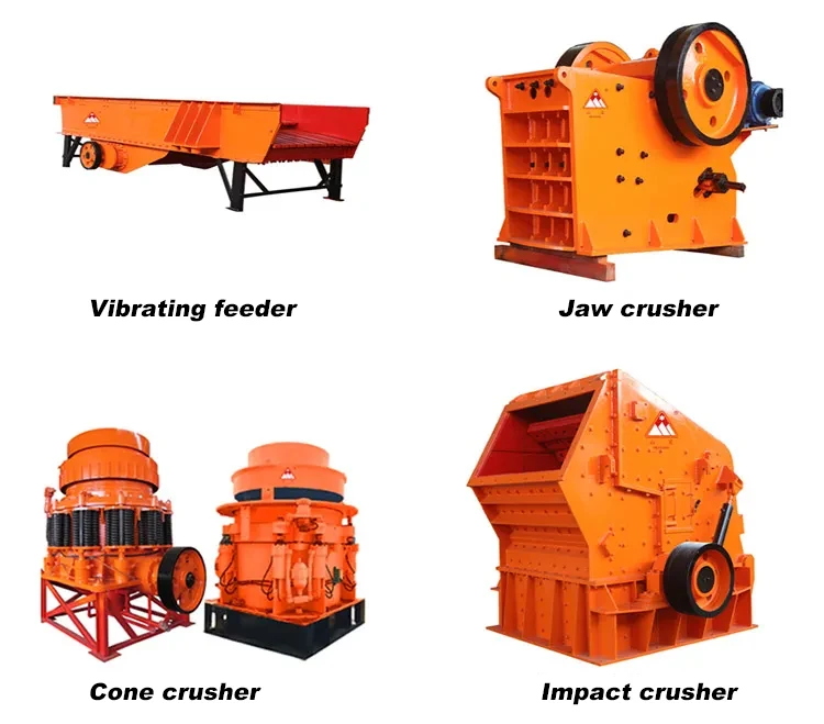 Quartz sand stone crusher machine, Complete set Mining crusher equipment, stone crusher 100 tph fixed rock crushing plant