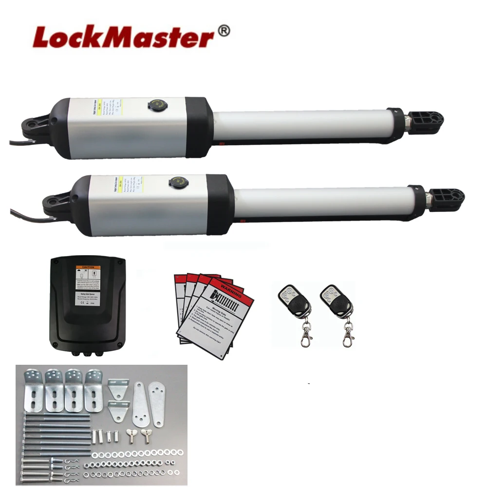 Mk1102 Dual Swing Gate Opener Automatic Kit With Remote For Swing Gates