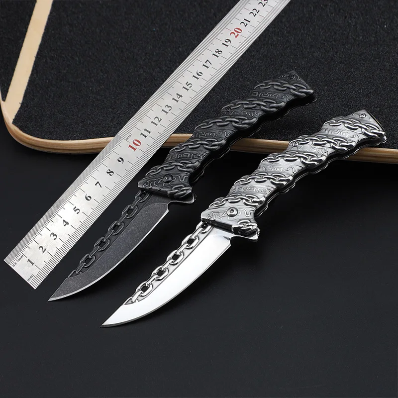 LC Mini Box Cutter Hunting Camping Survival Folding Knife Browning Pocket Knife Combat Self Defense Outdoor Gift Knife