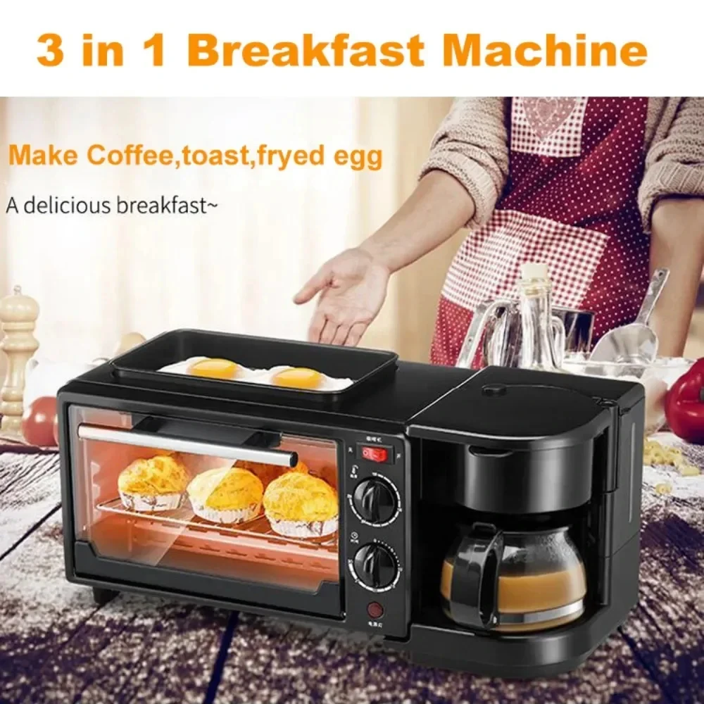 in Breakfast Machine Bread Maker Toaster Electric Mini Oven Hot Dog  Machine Kitchen Cooking Roti Maker Household