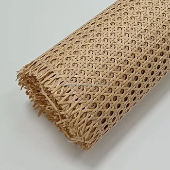 Multi-Specification Pvc Rattan Material Wicker Roll Rattan Webbing Roll Cane Webbing Mesh Rattan Roll