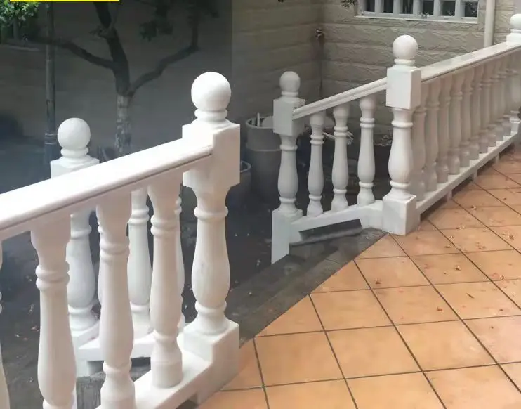 product reasonable price promotional white marble stone baluster railing for indoor and outdoor decoration-3