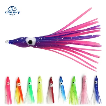CHEERY 5-30cm Rubber Squid Skirts Octopus Soft Fishing Lures Tuna Sailfish Baits Mix Colors – Soft Lure – view 2