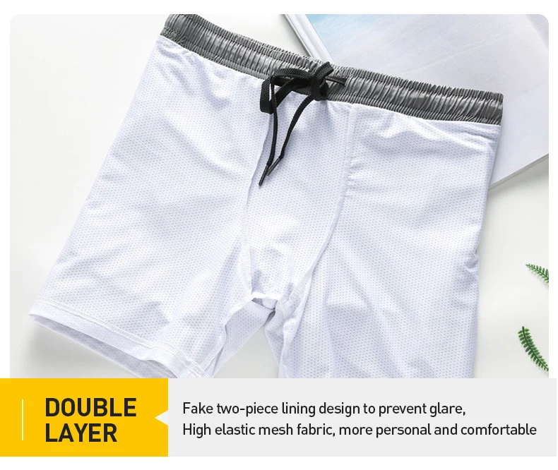 2 In 1 5 Inch Sweat Gym Shorts Men Compression Liner Woven Emed Polyester Workout Double Layer Mesh Shorts821_voghion.com