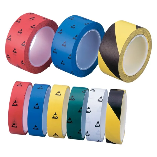 Leenol customized ESD PET colorful tape with ESD Symbols