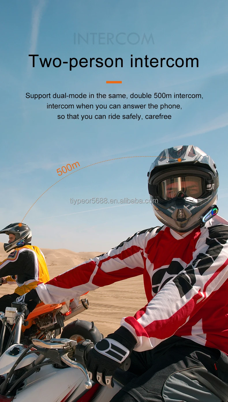 product tiypeor waterproof intercom motorcycle lcd display music sharing two people intercom bluetooth interphone headset for motorcycle-5