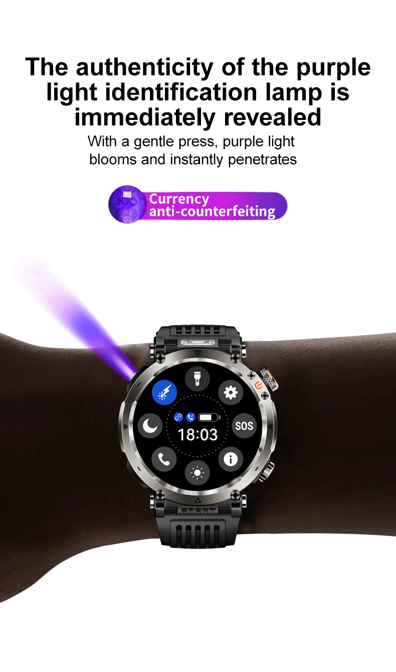 Outdoor Sport Ht30 Smart Watch With Flashlight 1.7inch Bt Call 600mah Heart Rate Waterproof Relojes Men Smartwatch 2025 - Buy Ht30 Smart Watch men Sports Smartwatch Smartwatch