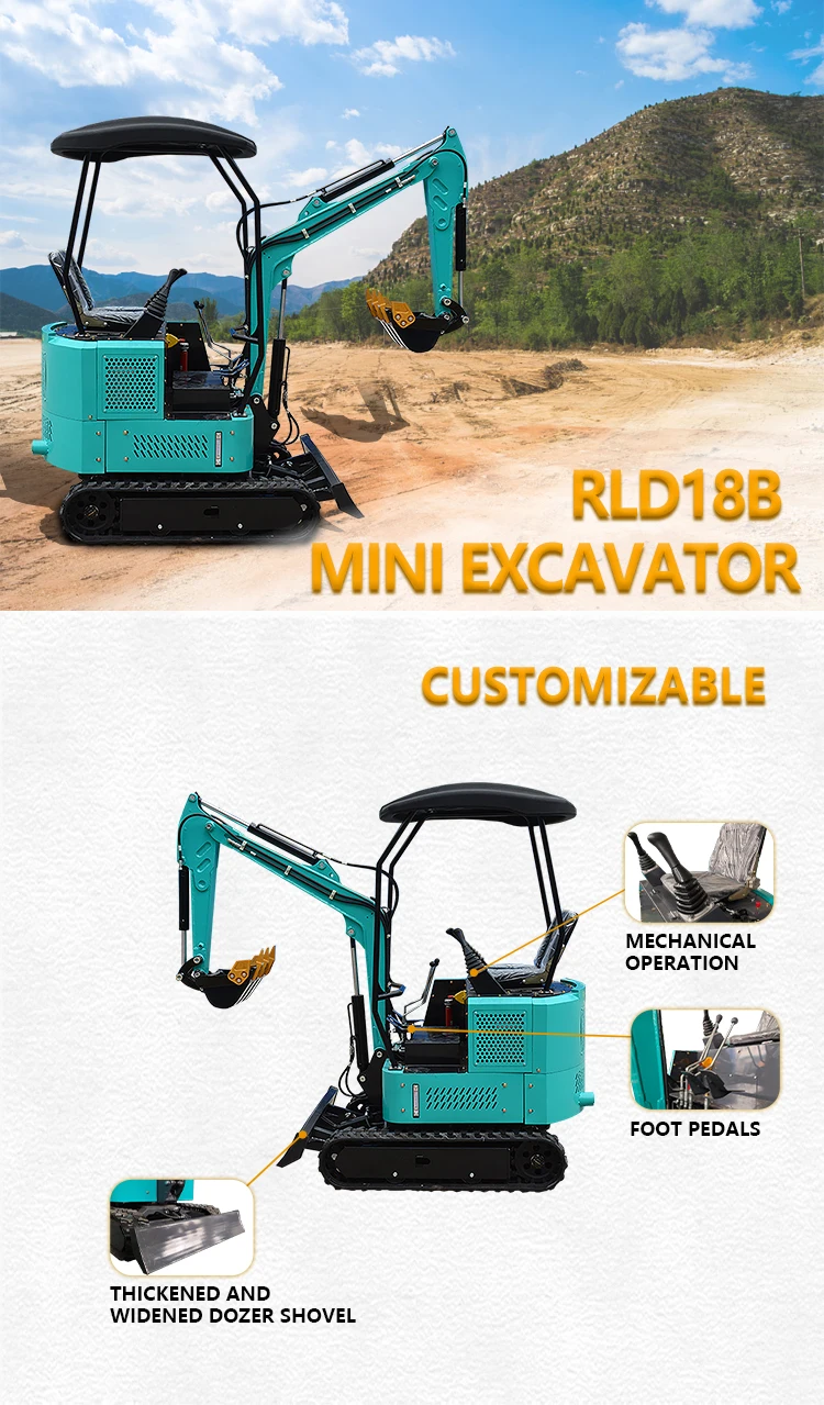 Mini Excavator EPA Euro 5 Kubota Engine Crawler Digger Farm Excavators ...