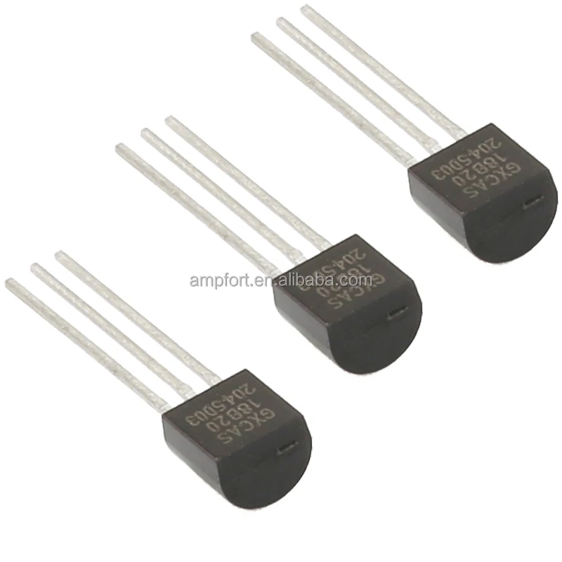 Lot De 20 Capteurs De Température Dallas DS18B20 1-Wire - TO-92 - Pour Projets électroniques, Arduino, Raspberry Pi