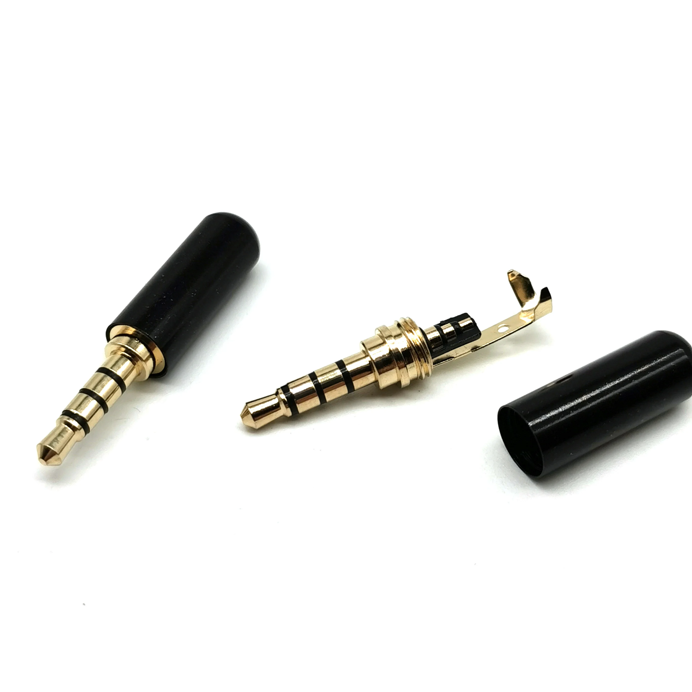 GOLD TRRS 4 PIN/POLE 3.5mm 1/8" JACK PLUG CONNECTOR REPLACE AUDIO/VIDEO/HEADSET