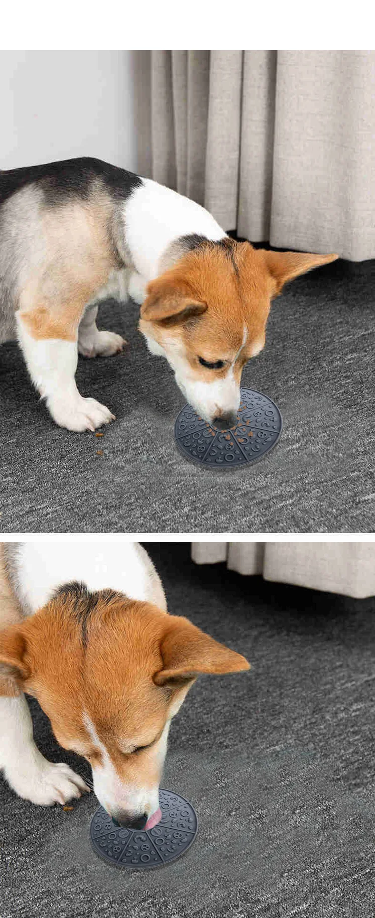 Pizza-Shaped Silicone Slow Feeder Mat Non-Slip Pet Bowl & Feeder Anti-Choking Anti-Choking Product supplier