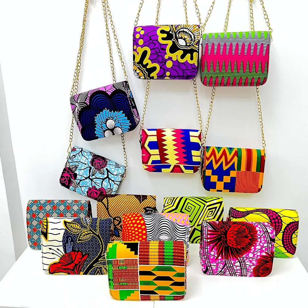 African deals Print Handbag 3pc set