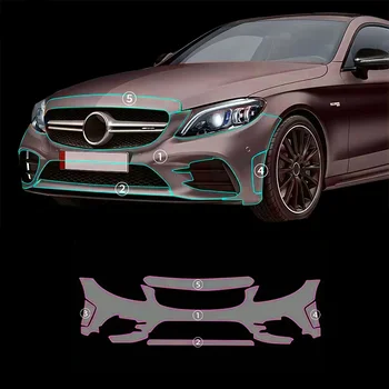 High quality tpu PPF7.5MIL Clear Automotive Film Warranty 6 years pre-cut For Mercedes BENZ C-CLASS C205 AMG C43 COUPE 2019-2023