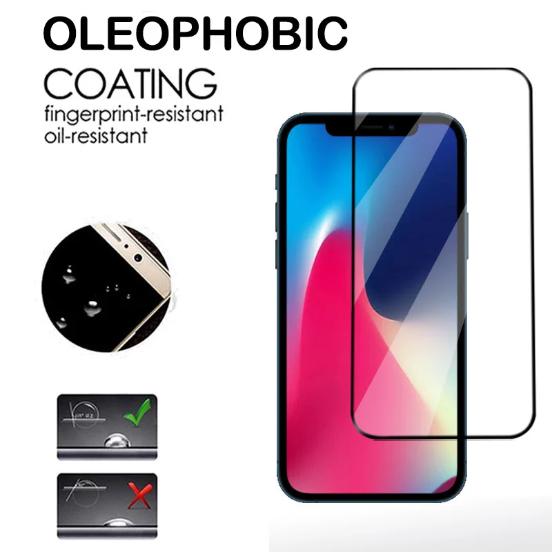 Защита экрана для iPhone 12 mimi 11 Pro Max XS XR MAX 7 8 Plus твердость 9H закаленное стекло с защитой от