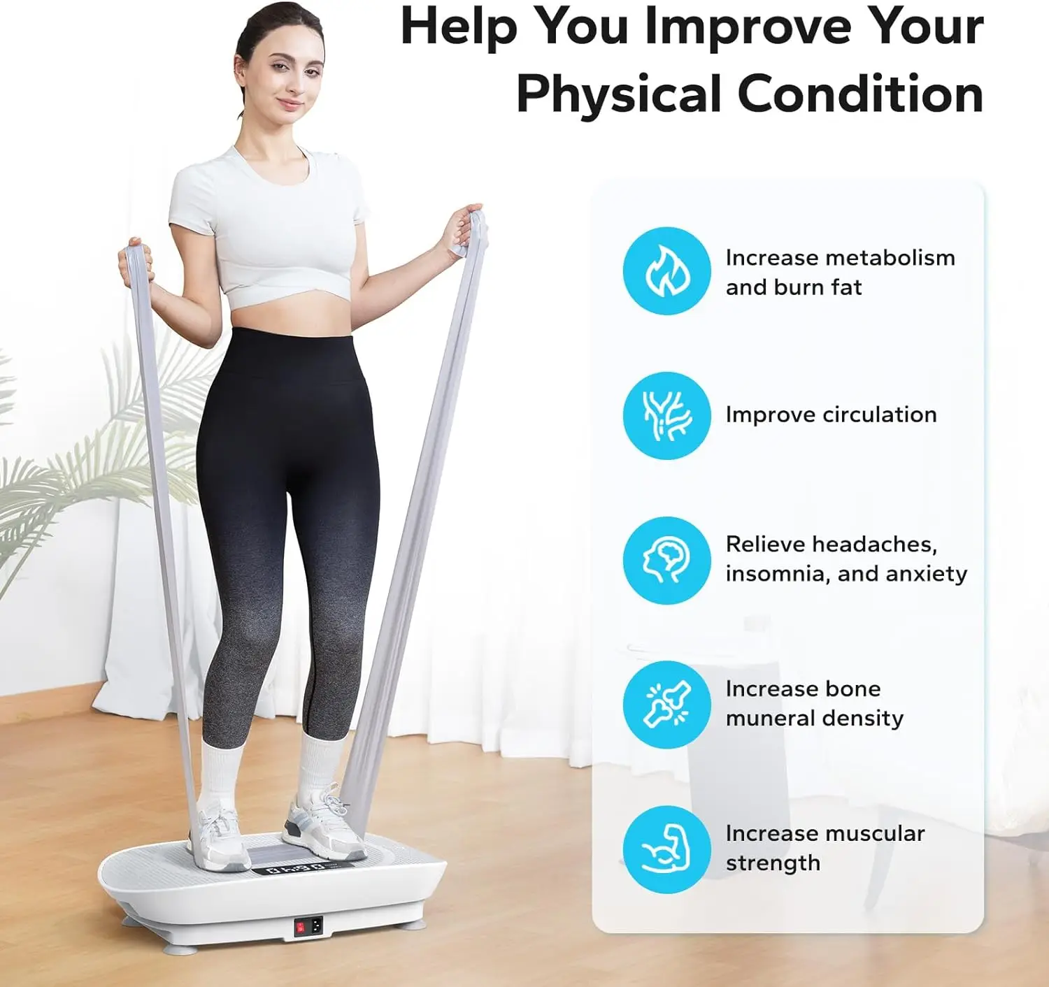 best ways to get sex toys discreet Relife Sports Vibration Plate 440LB Capacity Vibration Platform with  Resistance Bands Whole Body Vibrating Training Equipment for Home Gym  Exercise Machine SummerVibes main image 1