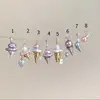 gold 2 ice cream heart necklace (imitation pearl)