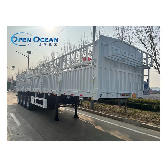 12-wheel 3-axis fence trailer made in China hot sale transport bulk cargo 30 tons 3-axis fence cargo trailer for sale