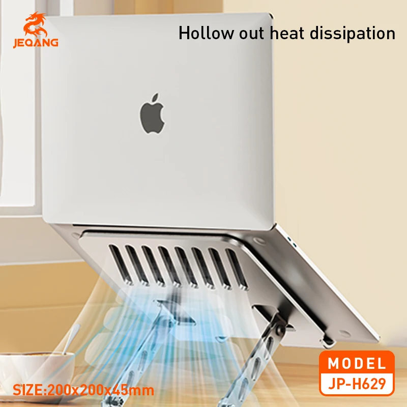 Jeqang-629 Aluminum Alloy PC Stand Customizable 360° Rotation Strong Load-Bearing Efficient Office Work for Tablets