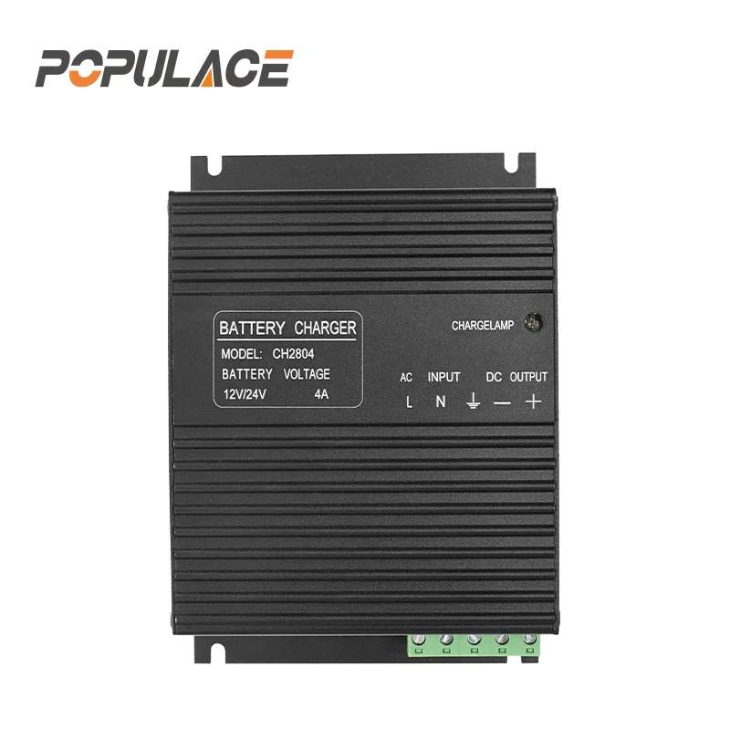 POPULACE 12v 24v 4a/6a/10a Generator Automatic Battery Trickle Charger Genset Battery Charger 12v 24v 4a Ch2804 manufacture