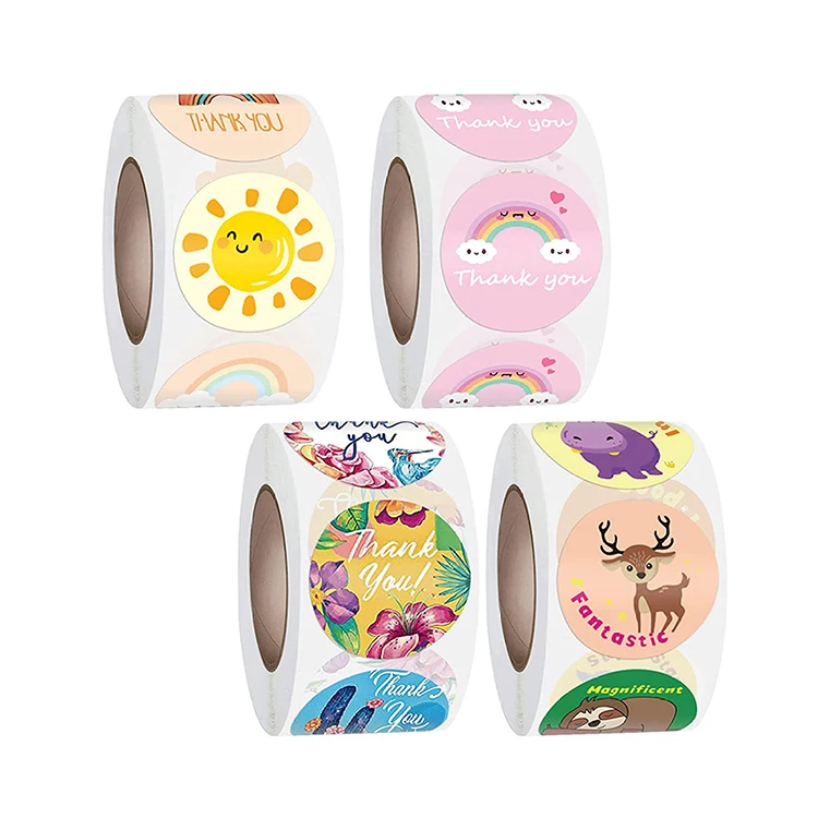 Custom Cartoon Animal Waterproof Adhesive Stickers for Kids Education Learning Toy Decals Customizable Color Shape Decorative