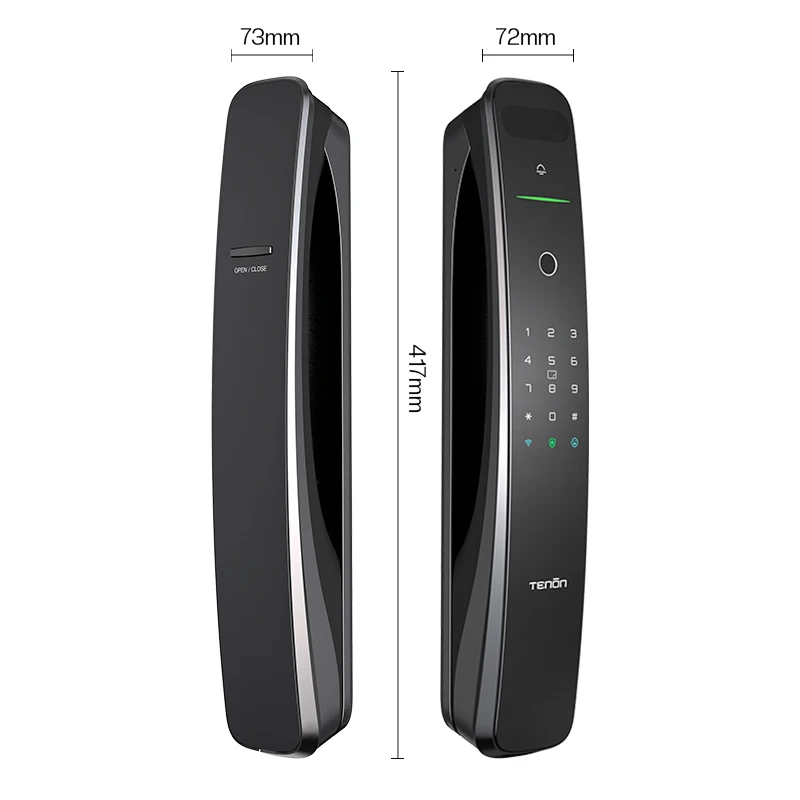 Tenon A9X Push Pull Automatic Open Smart Lock Finger Print Key Card Password Wifi Face Scan Digital Door Lock