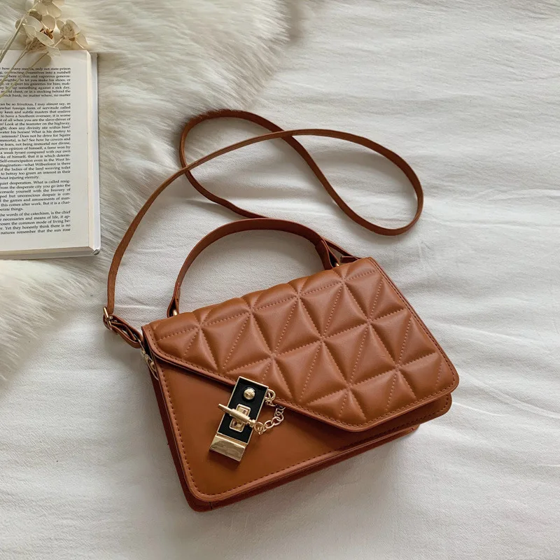 2024 Handbag Women Hand Bags Ladies 2024 New Single Shoulder Messenger Bag  With Button and Chain