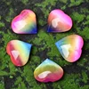 rainbow Electroplated Selenite Heart