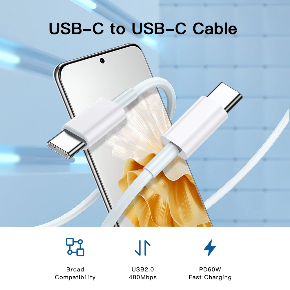 TPE 2 м PD 60 Вт 480 Мбит/С переносной Android мобильный телефон ноутбук быстрое зарядное устройство USB кабель Type-C к C для быстрой зарядки передачи