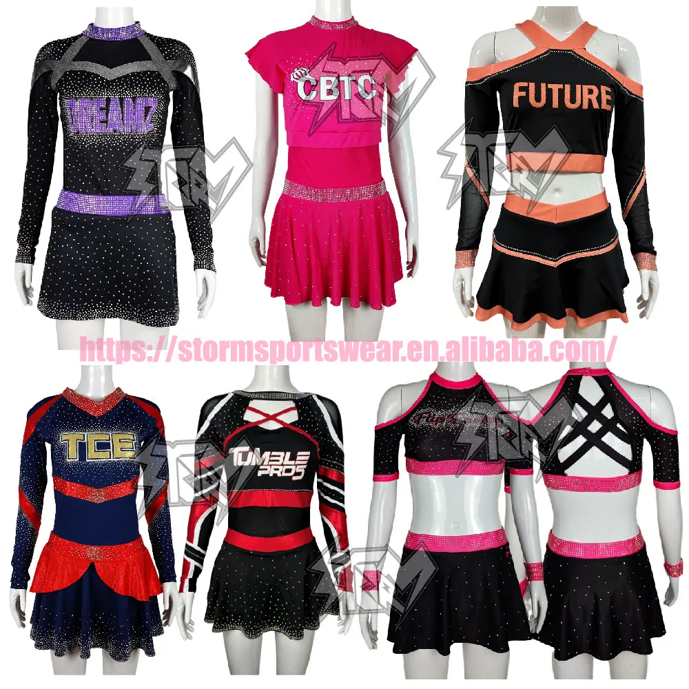 Custom All Stars Cheerleading Costume Packages Royal Blue Cheerleading ...