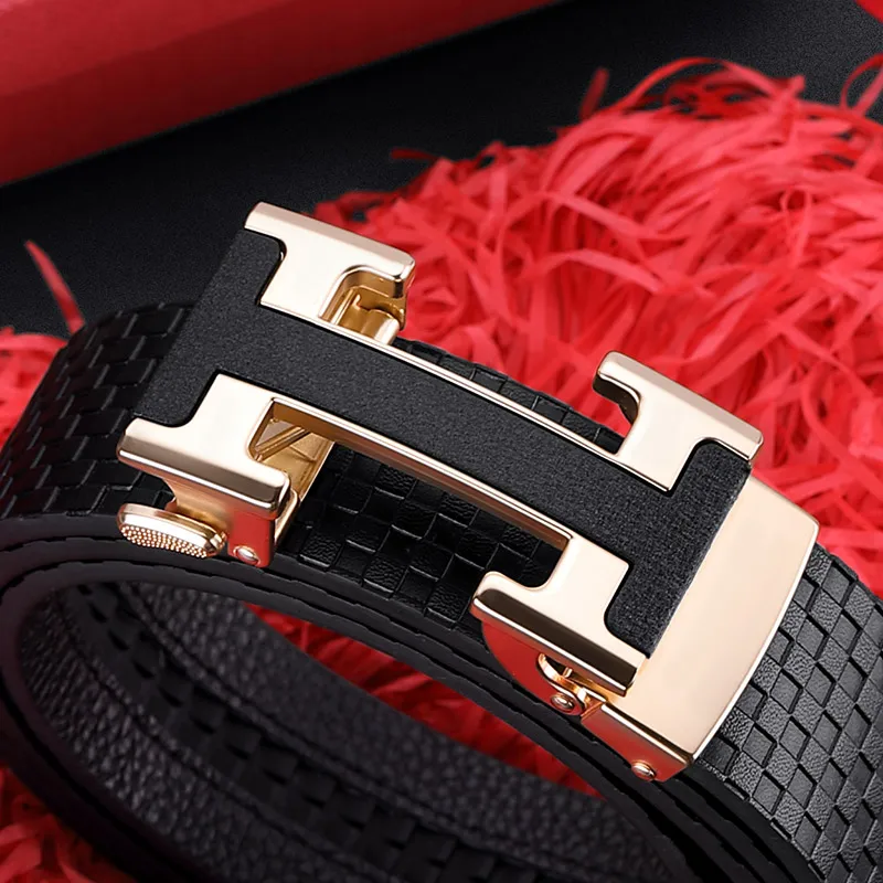 Fashion K-Letter Belt Men's Leather Automatic Buckle White Boys' Fashion  Leisure Designer Belts Men High Quality Ceinture Homme - AliExpress